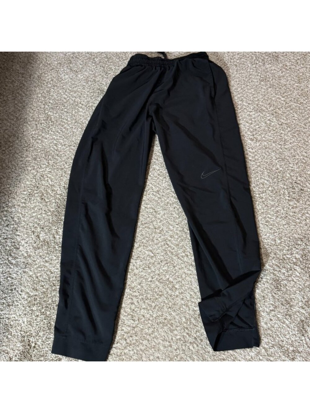 Nike Track Pants Mens Large Black Woven Stretch Ankle Zip Athletic DB1747-010